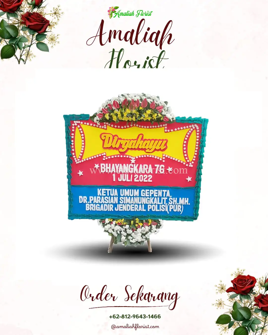 Papan Bunga HUT Ulang Tahun Gading Kasri